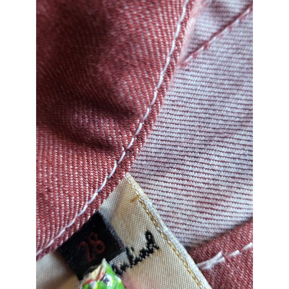 7 For All Mankind Carol Emilio Pucci Jeans Red Size 28 - Picture 16 of 16